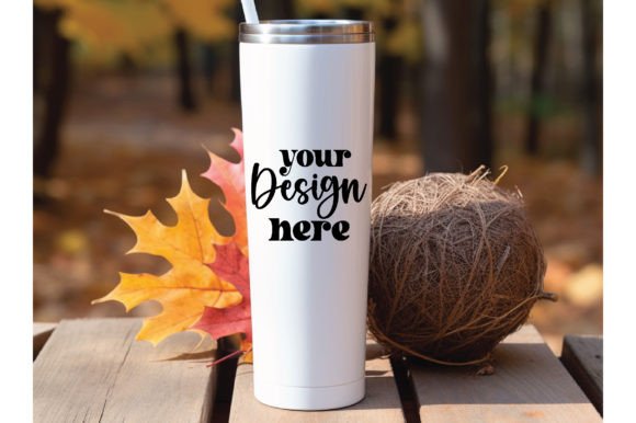 20 Oz Skinny Fall Tumbler Mockup 24