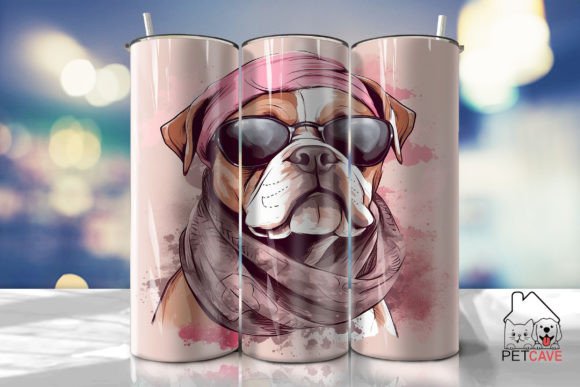 Animalier Bulldog Tumbler Wrap