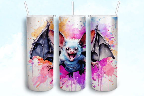 Bat Tumbler Sublimation Design