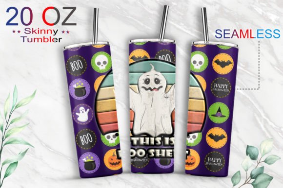 Boo Sheet for Halloween Tumbler