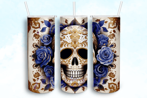 Calavera Floral Tumbler Sublimation