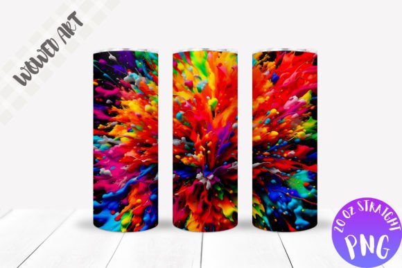 Color Splash 20oz Skinny Tumbler Wrap