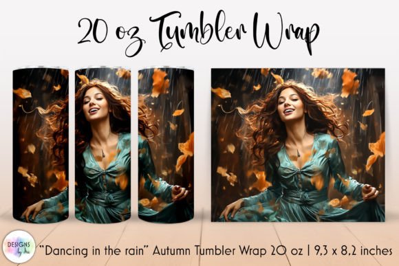 Dancing in the Rain Girl Tumbler Wrap