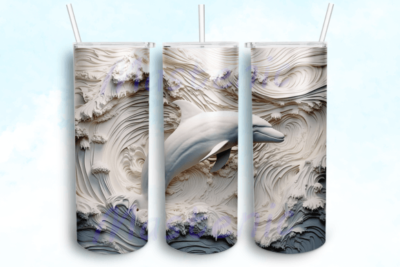 Dolphin Tumbler Sublimation Design