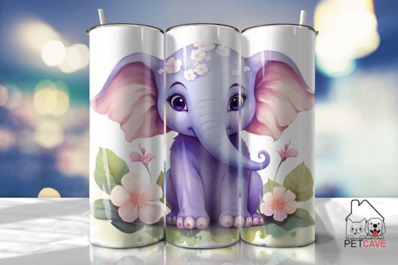 Dreamy Elephant Tumbler Wrap