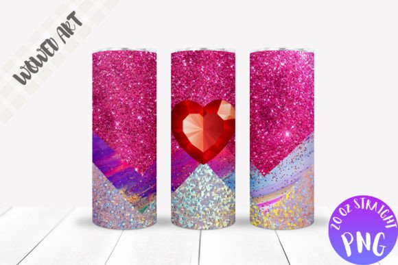 Glitter X Heart Tumbler Wrap