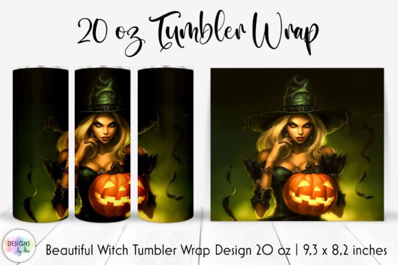 Halloween Fairy with Pumpkin Tumbler PNG