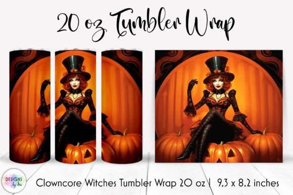 Halloween Glamorous Pin Up Clown Tumbler
