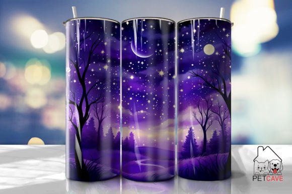 Purple Starry Constellation Tumbler Wrap