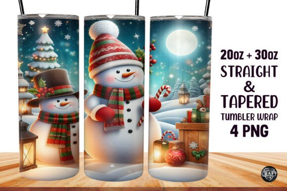 Snowman Tumbler Wrap Design
