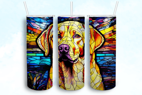 Stained Glass Labrador Retriever Tumbler
