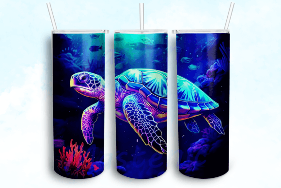 Turtle 20 Oz Skinny Tumbler Sublimation