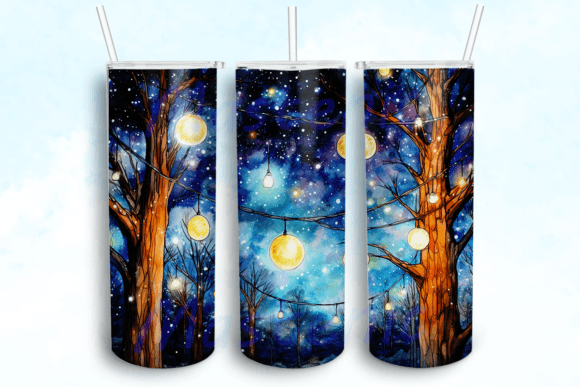 Twinkling Lights and Stars Tumbler