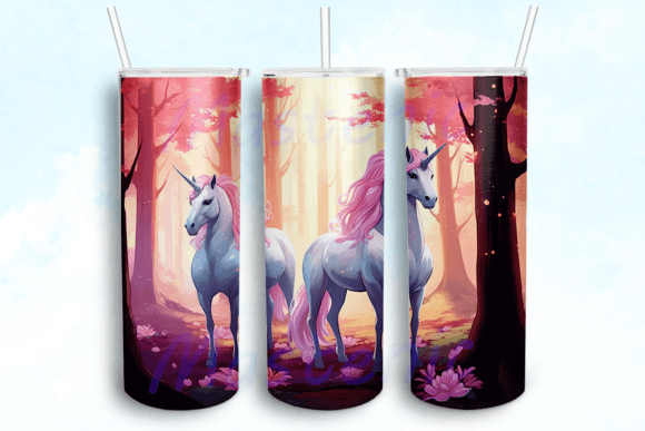 Unicorns Tumbler Sublimation Design